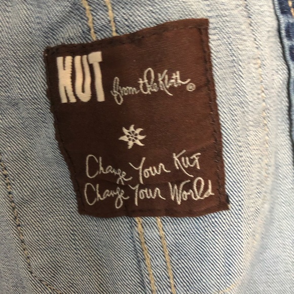 Kut from the Kloth Distressed Jean Jacket - Picture 6 of 8